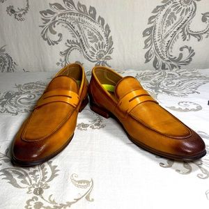 Moretti Gold Label Owen leather 9.5 D penny loafers‎